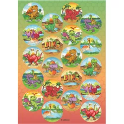 Fondánový papier predrytý na cupcake dinosaurov