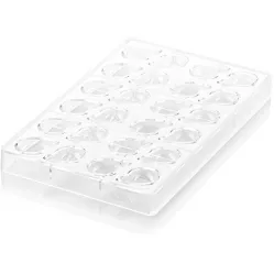 Profesionálna polykarbonátová forma na pralinky COCCIA kvapka / slza 29x8ml