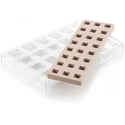 Profesionálny polykarbonátový set na pralinky Quadro 24x8,9 ml 1,5x2,5x2,5 cm