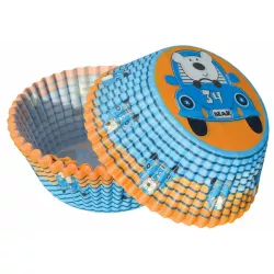 Košíčky na muffiny medvedík a autíčko (50 ks)