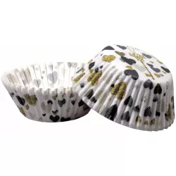 Košíčky na muffiny srdiečka (50 ks)