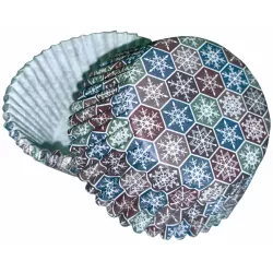 Košíčky na muffiny snehové vločky (50 ks)