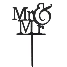 Zápich na tortu Mr and Mr čierny