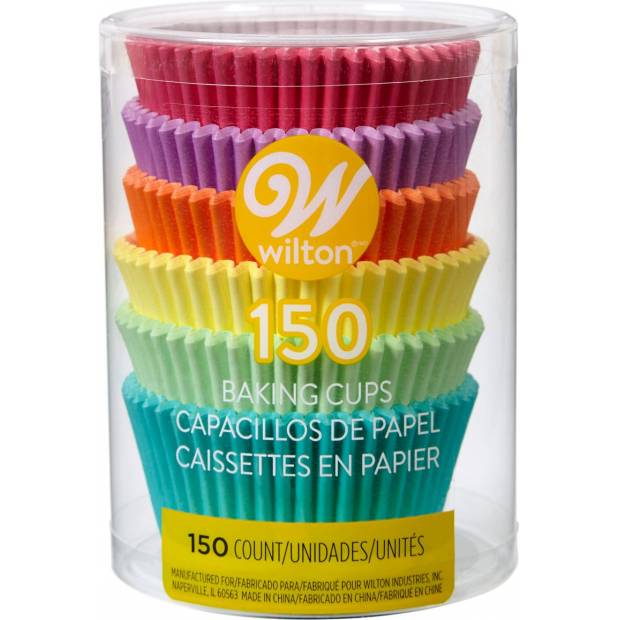 Košíky na cupcake, pastelová dúha 150ks
