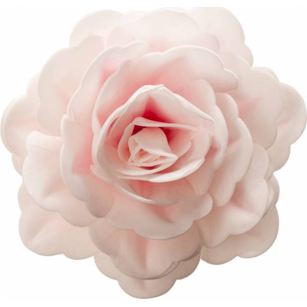 Jedlý cukor obrovská ruža kvet biely ružový jedlý papier 12,5cm
