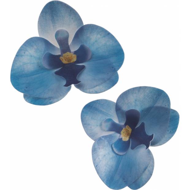 Kvety z jedlého papiera orchidea modrá 10ks