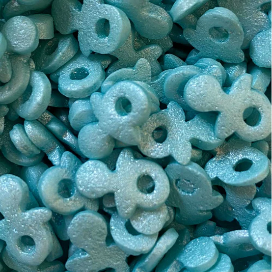 Cukrové zdobenie modrých cumlíkov 60g