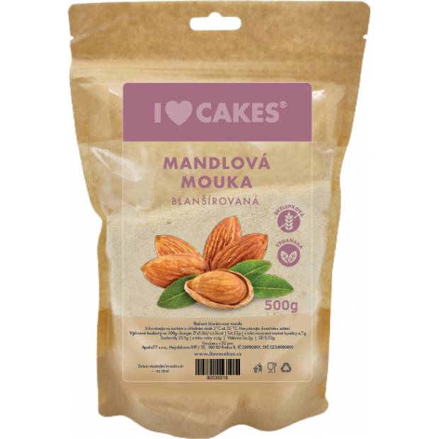 Mandlová mouka BLANŠÍROVANÁ 500g - I LOVE CAKES