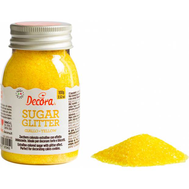 Dekoračný cukor 100 g žltý jemný
