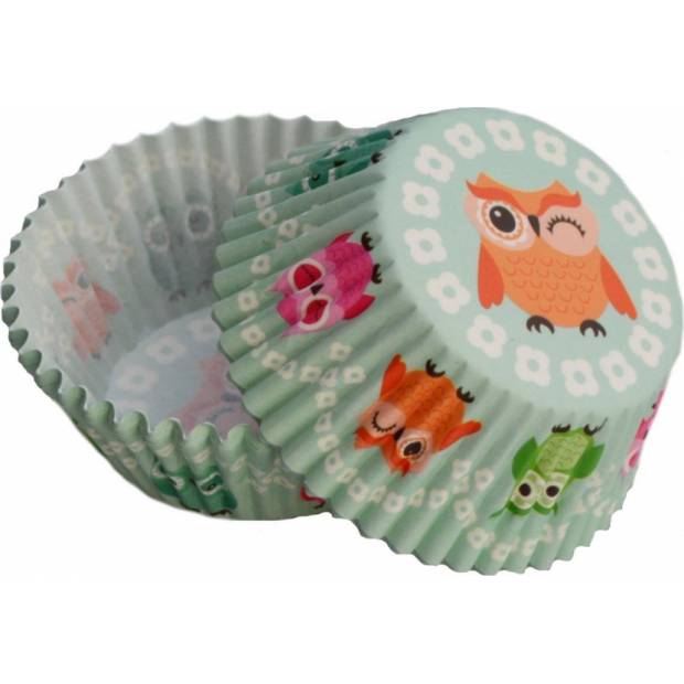 Košíky na muffiny so sovou (50 ks)