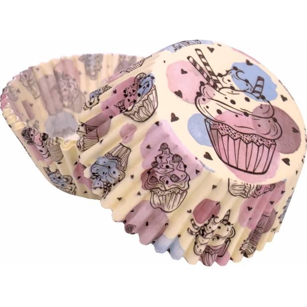 Muffinové košíčky na kreslený cupcake (50 ks)