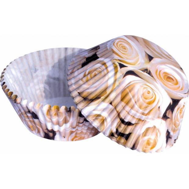 Svadobné košíky na muffiny - ruže (50 ks)