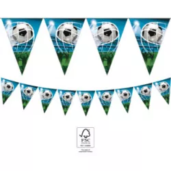 Papierová girlanda futbalové 2,3 m vlajočky
