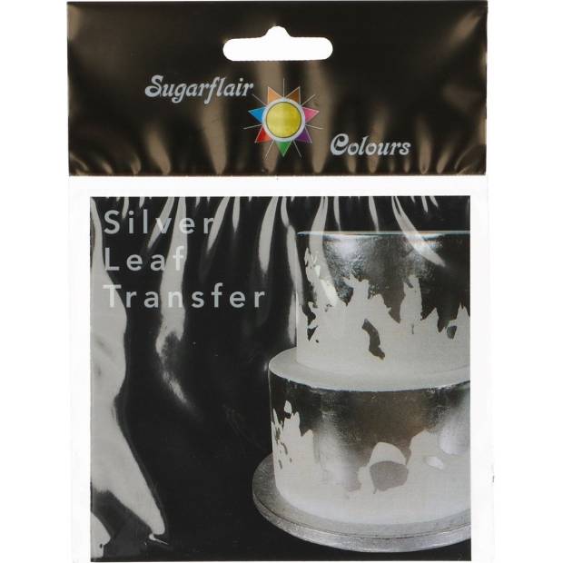 Sugarflair Transferová platňa strieborná ( 8 x 8 cm )