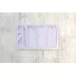 Silikónová forma, drevo a mušle