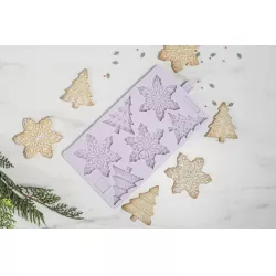 Silikónová forma hviezdy a stromy CH23260