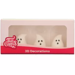 Cukrová dekorace duchovia 3ks Halloween