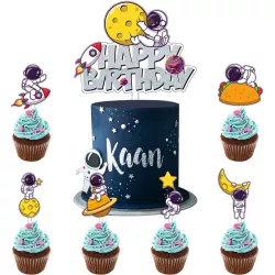 Zápich do torty vesmír 7 ks