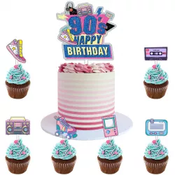 Zápich do torty 90. roky 7 ks