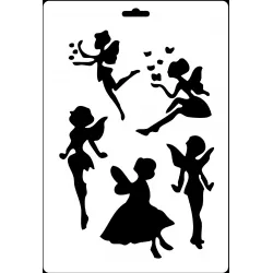 Stencil šablóna Víly