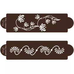 Stencil šablóna kvety Modern 2ks