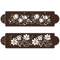 Stencil šablóna rozkvitnutá záhrada 2 ks