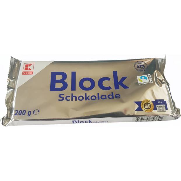 Blok 200g 52% kakaovej čokolády