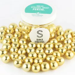 Čokoládové perly XL 130 g zlaté