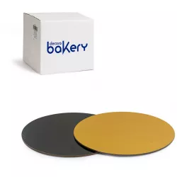 Dortová podložka pod dort 50 ks 26 cm šírky 0,3 cm zlatá čierna