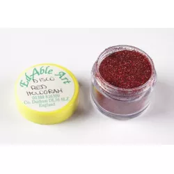 Tŕpyt dekoratívne disco červený hologram