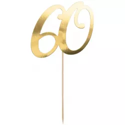 Zápich do 21 cm torty zlaté číslo 60