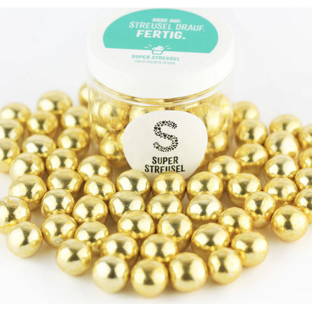 Čokoládové perly XL 130g zlaté