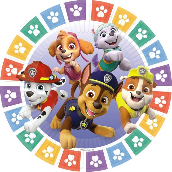 Papierový párty tanier 8ks 23cm Paw Patrol