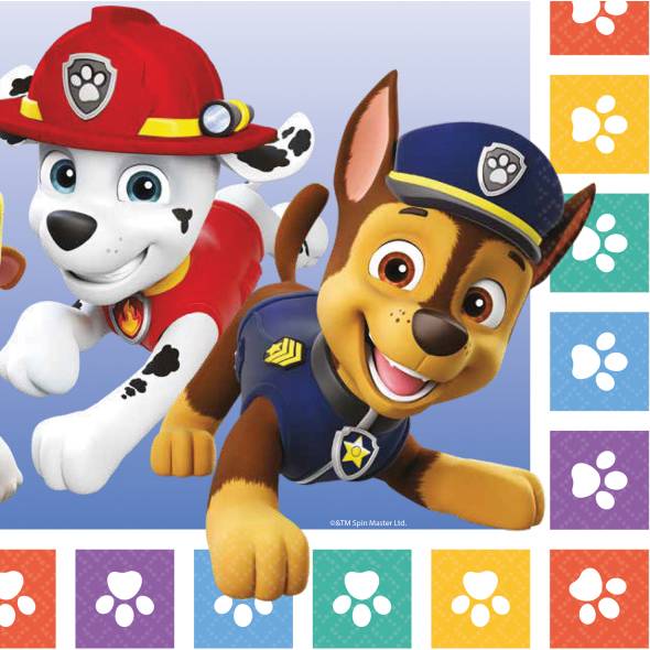 Papierové obrúsky 33x33cm 16ks Paw Patrol