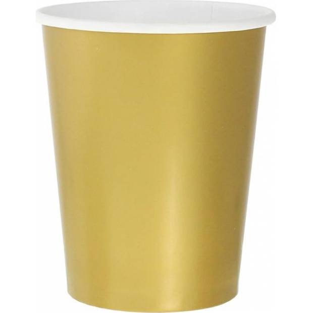Papierový pohár 270ml 14ks zlatý