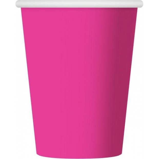 Papierový pohár 270ml 6ks ružový