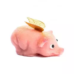 Marcipánová figúrka zlaté prasiatko 2,5×5 cm, 25 g