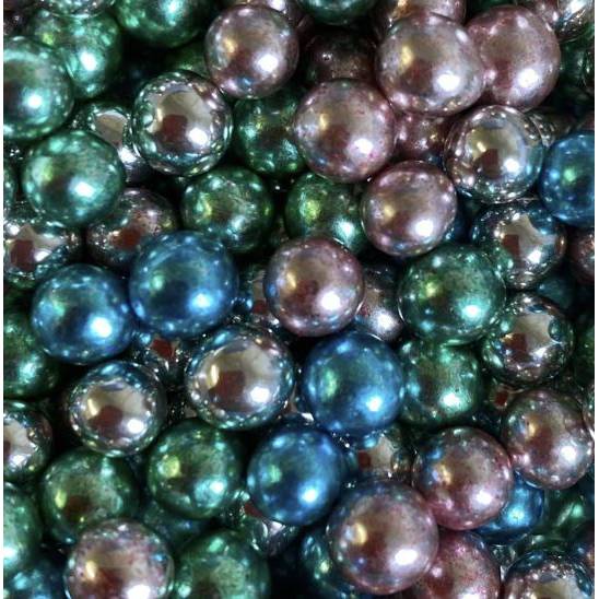 Kovové perly na zdobenie cukrom 80g