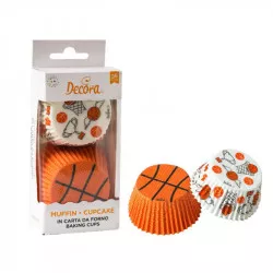 Košíčky na cupcakes basketball, 36 ks
