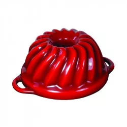 Litinová smaltovaná pečiaca forma Sofie bábovka GOURMETINA 22 cm - Stínovo červená