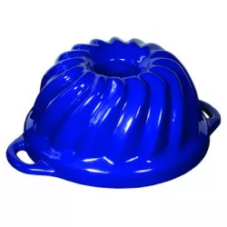 Litinová smaltovaná pekáč Sofie bábovka GOURMETINA 22 cm - Nočná modrá