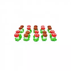 Cukrová figúrka huby 1 × 2 cm, 20 ks