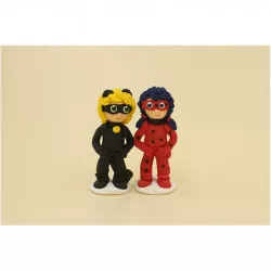 Cukrová figurína Lady Bag a čierny kocúr, 3,5 × 8 cm