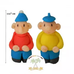 2 figúrky na tortu domácich majstrov z kokosového materiálu