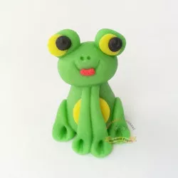 Figúrka na tortu žaba 5x4 cm z kokosovej hmoty