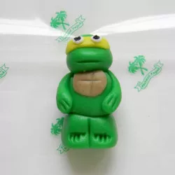 Figúrka na tortu škrečok ninja 5 cm Michelangelo z kokosovej hmoty