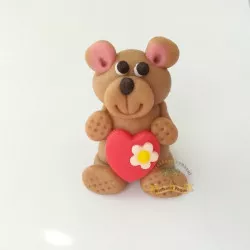 Figúrka na tortu medvedík 5 cm z kokosovej hmoty