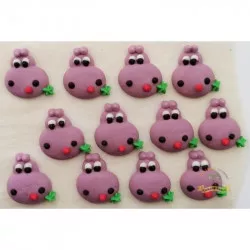 Cukrová dekorácia hroch 12 ks