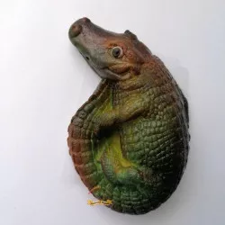 Figúrka na tortu krokodíl 12 cm z kokosovej hmoty