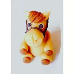 Figúrka na tortu Kôň 3D, 60 g, z kokosovej hmoty, 4 × 6 cm